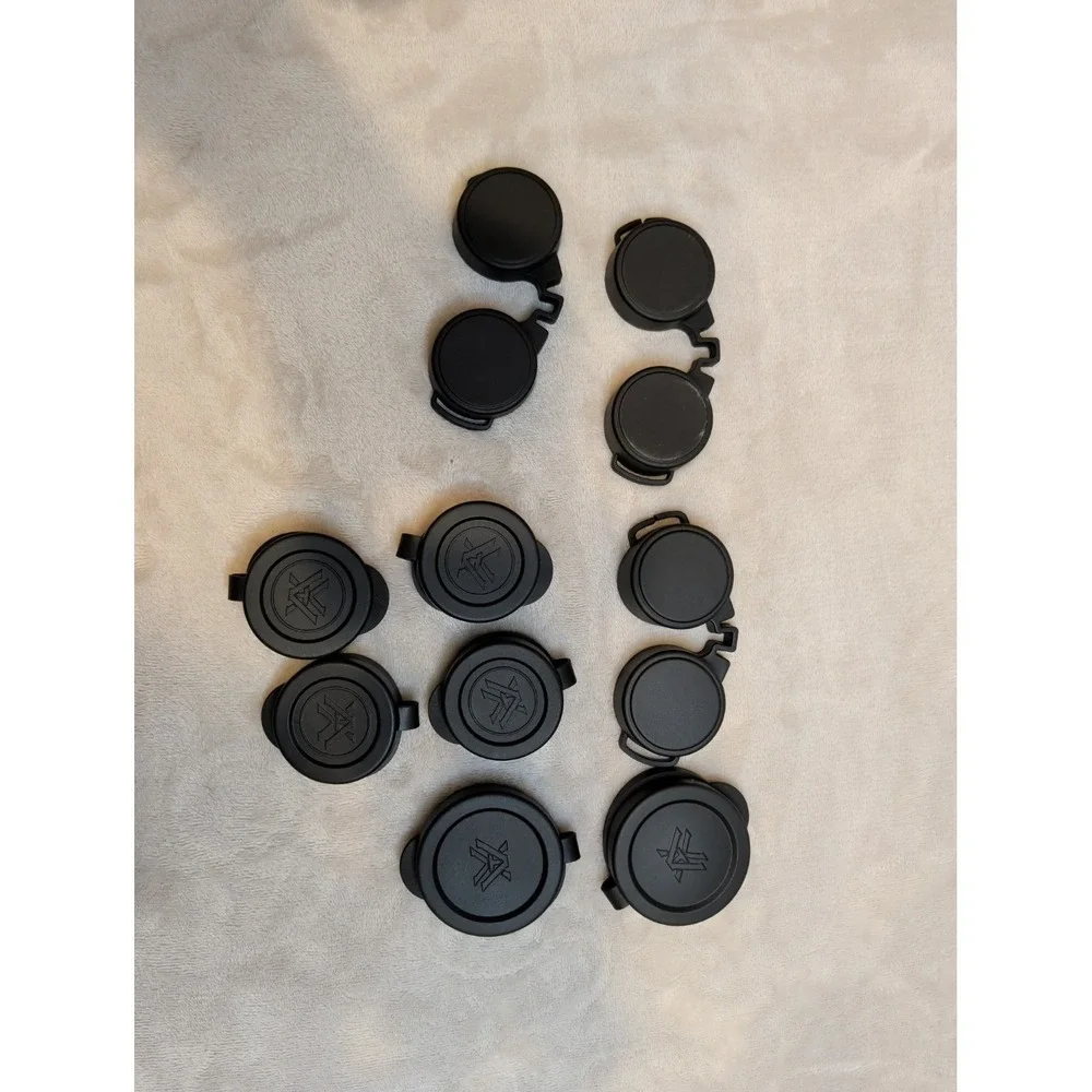 Arken Optics Flip Up Scope Lens Caps Set w/ Hard Case Multiple Sizes